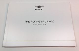 2015 Bentley Flying Spur W12 Dealer Pocket Guide Rare Dealer Only Item