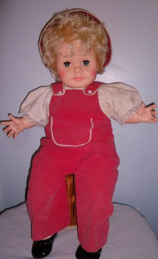 Rare Vintage 1970 Eegee Goldberger Babette 25 " Chubby Baby Doll All A,