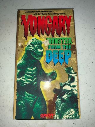 Yongary Monster From The Deep 1969 Vhs 1989 Orion Video Rare On Format Godzilla