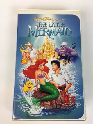 The Little Mermaid Vhs Disney Vintage Black Diamond Classics Banned Cover Rare