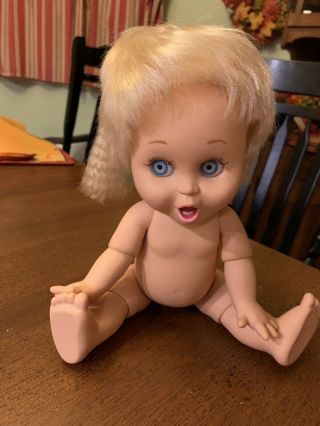 Vintage 1990 Galoob Baby Face Doll So Surprised Suzie 2 Blonde