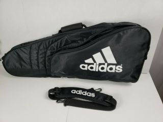 Adidas Tennis Bag - Black Tennis Raquet Sports Case Rare 1990 
