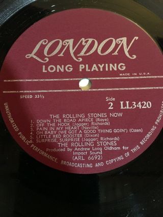 Rolling Stones Now,  Very Rare Label Lp Ex/nm -