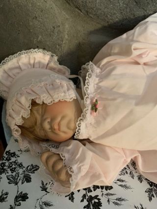 Vintage 1983 Lee Middleton First Moments Baby Girl Doll Sleeping Realistic Vinyl