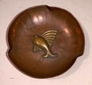 TWO Arts & Crafts Style Copper Pin Trays 2