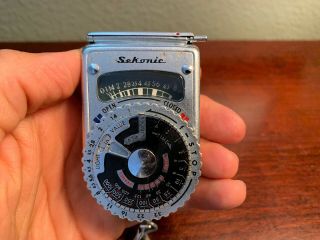 Vintage Sekonic Model L - Vi,  Leather Case Light Meter Rare Wow