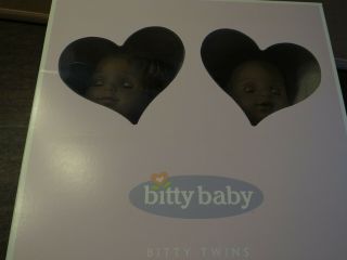 Pleasant Company American Girl Bitty Baby African American Twin Dolls W/box Rare