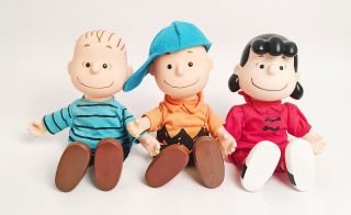 Rare Vintage 1952 Charlie Brown,  Lucy & Linus 10” Doll Peanuts - -