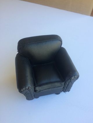 Dollhouse Black Leather Chair