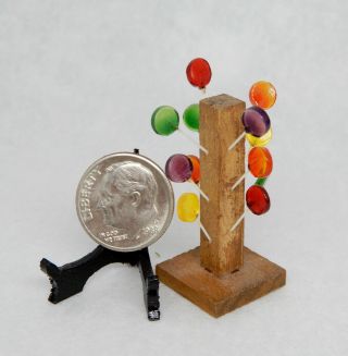 Vintage Lollipop Store Display Stand - Artisan Dollhouse Miniature 1:12 3