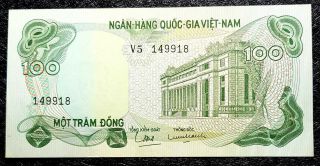 1969 Vietnam 100 Dong Banknote Unc Rare (, 1 Bank.  Note) D5420