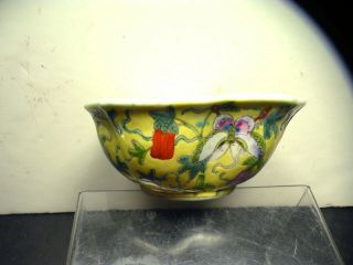 Rare Antique Chinese Qing Dynasty Porcelain Butterflies Bowl Tongzhi Mark Ca1795