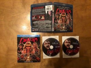 Night Of The Demons Blu Ray/dvd Scream Factory Rare Slipcover Collector 