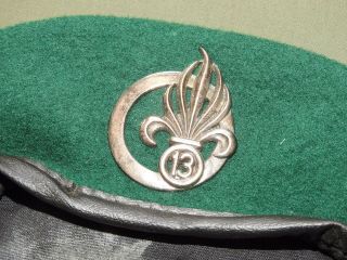 French Foreign Legion Gwot 13th Demi - Brigade Badged Green Beret Exc Hat Cap Rare