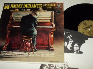 Jimmy Durante - September Song Lp Rare Autograph Album Signed Back Cover Wb 