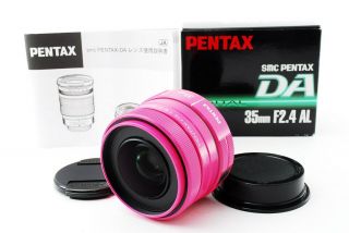 Rare Pink Color Pentax Smc Da 35mm F/2.  4 L Da Al Lens From Japan,