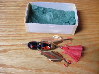 C Hines Pflueger Comstock Style Flying Helgrammite 2 " Lure In Redwing Blackbird
