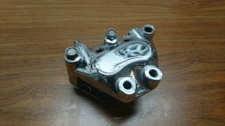 Harley Chrome Touring Dyna Softail Front Brake Caliper 3 Mounting Holes Rare