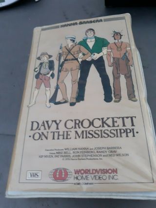 Davey Crockett On The Mississippi Vhs Hanna Barbera Production Rare Htf