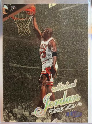 Michael Jordan 1997 - 98 Ultra Gold Medallion Rare Insert Chicago Bulls