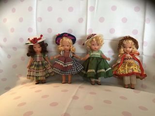 Nancy Ann Storybook Bisque Porcelain Doll 4 Dolls