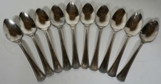 10 National Silver Co Silverplate 1915 One Demitasse Spoons Rothlisberger EUC 2
