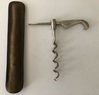 Very Rare And Early Version Patent Applied For Flint & Co.  Peg & Worm Corkscrew 2