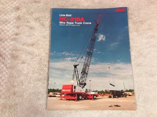 Rare Fmc Link Belt Rope Truck Crane Dealer Sales Brochure 7 Page