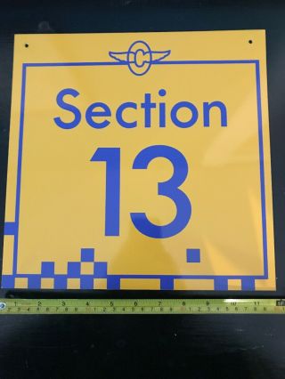 Vintage Indianapolis Motor Speedway Metal Sign Section 13 Indy 500 Very Rare Ims