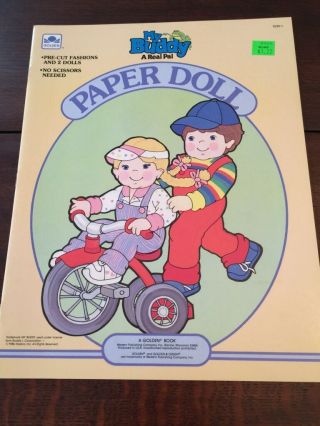 Vintage 1986 My Buddy,  Kid Sister Hasbro Real Pal Paper Dolls Uncut