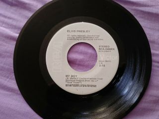 Elvis Presley Rare Gray Label My Boy/loving Arms 45 1974 Ex Elb