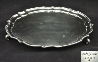 Vintage Harrison Fisher Mirror Finish Embossed Plate Dish Salver Silver Plated