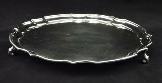 VINTAGE HARRISON FISHER MIRROR FINISH EMBOSSED PLATE DISH SALVER SILVER PLATED 3