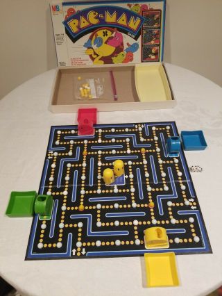 Vintage Milton Bradley Pac - Man Board Game - 100 Complete Rare 1980