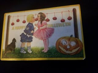 Vintage Antique Halloween Postcard From Early 1900 