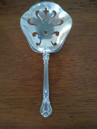 Vintage Gorham Sterling Silver Pierced Bon Bon Spoon Chantilly 4 1/2 "