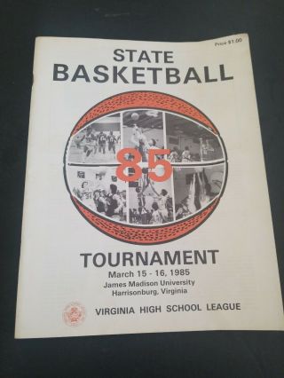 1985 Rare Virginia State Basketball High School Program