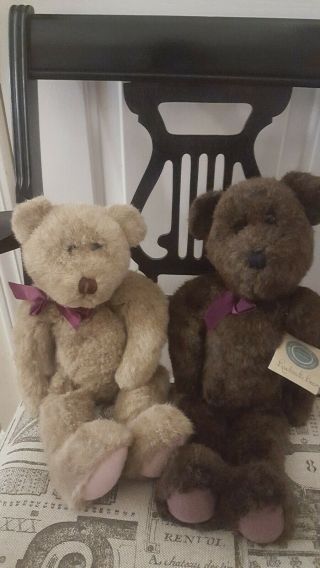 2 Boyd Bears Collectable J.  B.  Bean Series Vintage Toy 17” Teddy Bear 1985 - 96
