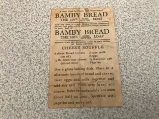 ESTATE VERY RARE 1930s BAMBIE BREAD MICKEY MOUSE 2 NEPHEWS CARD VG 2
