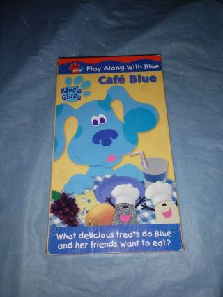Blues Clues - Cafe Blue Vhs 2001 Rare Snacktime Play Along