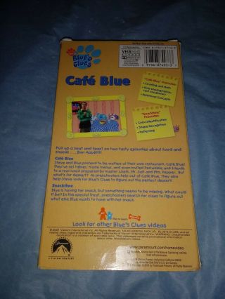 Blues Clues - Cafe Blue VHS 2001 Rare Snacktime Play Along 2