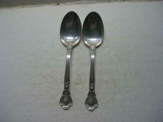 2 Gorham Sterling Silver 7 " Oval Soup Or Dessert Spoons Chantilly 81 Grams Monod