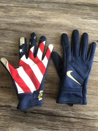 Nike Men’s Usa Inspired Victory Usa Gloves Size Large Rare 59468 One Pair Rare