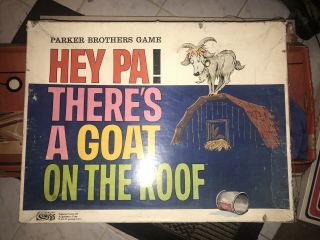 1966 Hey Pa There’s A Goat On Thr Roof Parker Brothers Board Game Rare