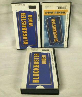 5 Blockbuster Video VHS Clamshell Ex - rentals Collectible Rare HTF Comedy Horror 3