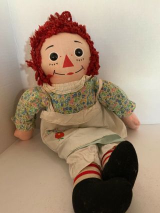 Vintage Knickerbocker Raggedy Ann 16 Inch Cloth Doll