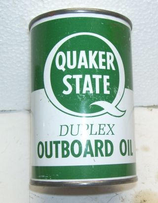 Rare Quaker State Duplex Outboard Oil 10 Oz Bank