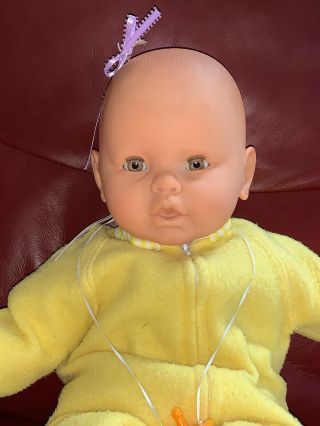 Adorable Lifesize Vinyl And Cloth Vintage B B Baby Doll Made In Spain