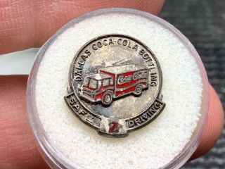 Coca - Cola Bottling Dallas 2 Years Safe Driving Service Award Pin.  Very Old Rare.