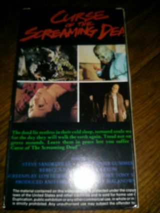Curse Of The Screaming Dead Horror VHS Mogul Video Gore Rare 2